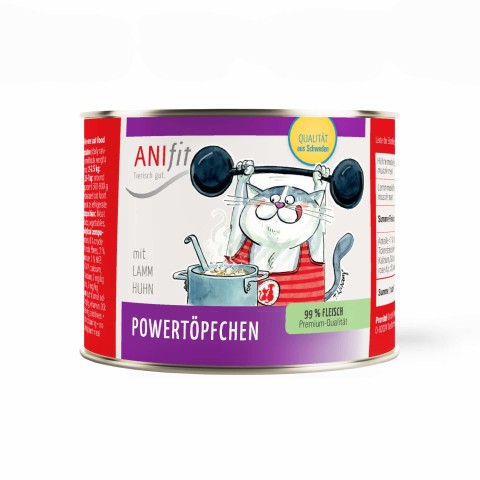 Cat Wet pet food Power Pot (Powertöpfchen) 200g 6 Piece -1- Anifit